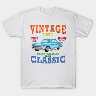 Vintage Classic Car Garage Hot Rod Novelty Gift T-Shirt